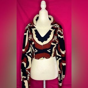 Multi Cropped Silk Dress Shirt